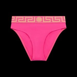 Pink Versace Greca Border Bikini Bottoms SWIM BOTTOMS ONLY
